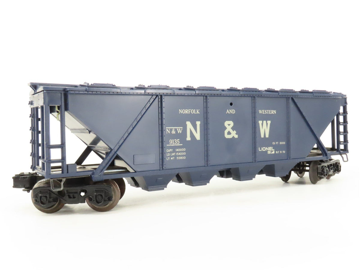 O Gauge 3-Rail Lionel 6-9135 N&amp;W Norfolk &amp; Western Covered 4-Bay Hopper #9135