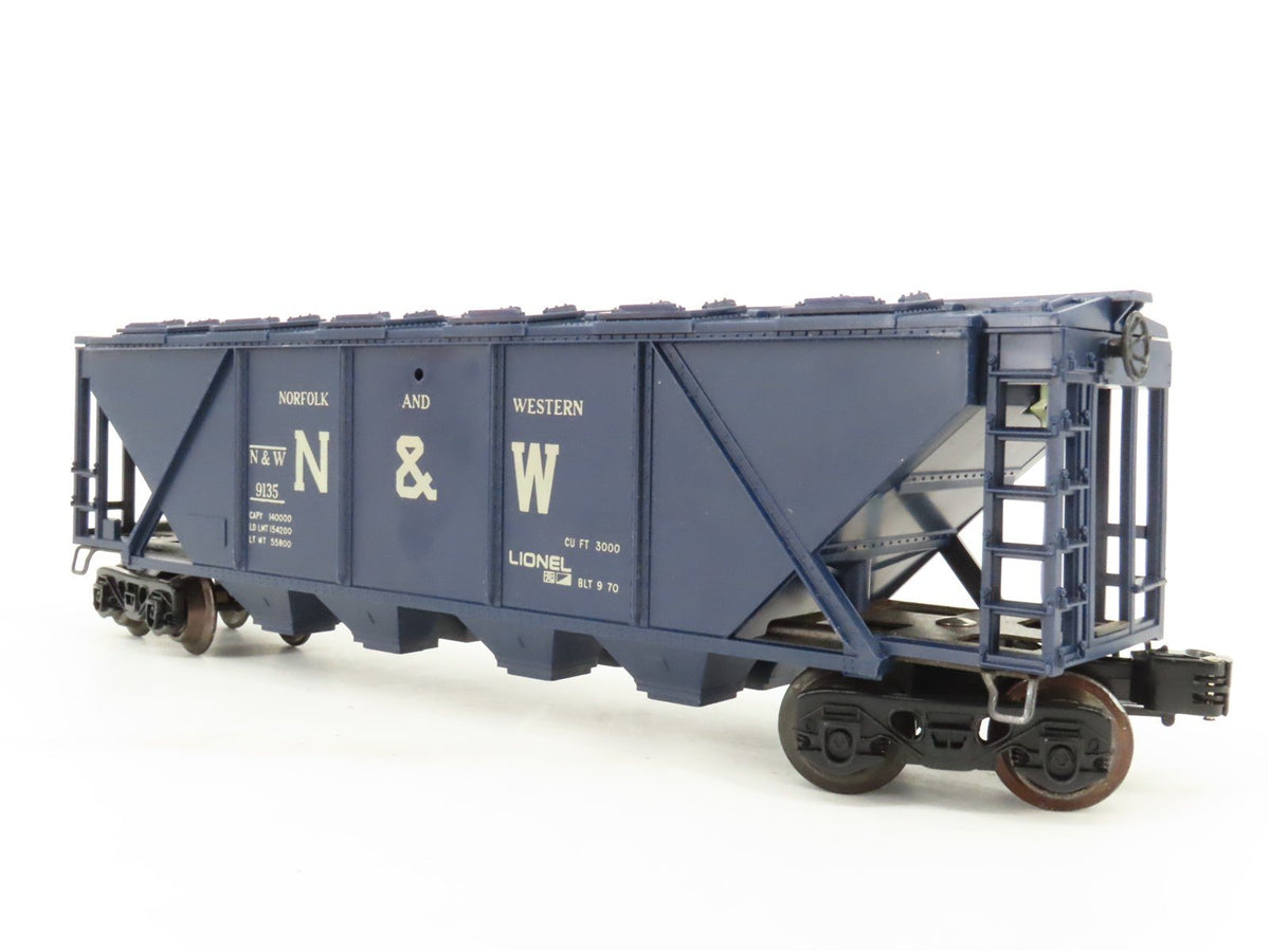 O Gauge 3-Rail Lionel 6-9135 N&amp;W Norfolk &amp; Western Covered 4-Bay Hopper #9135