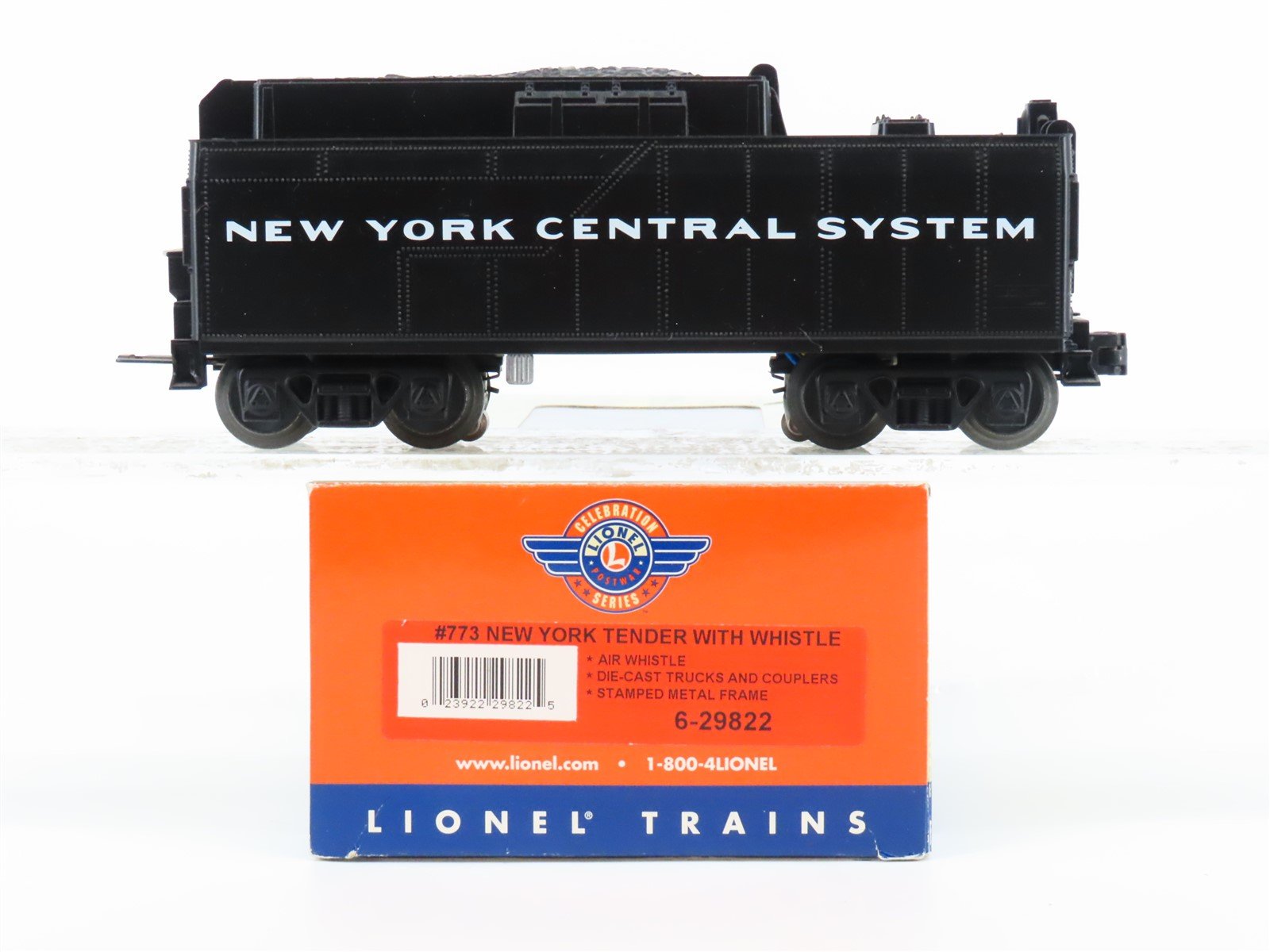 O Gauge 3-Rail Lionel 6-29822 #773 NYC New York Central Steam Tender w/ Sound
