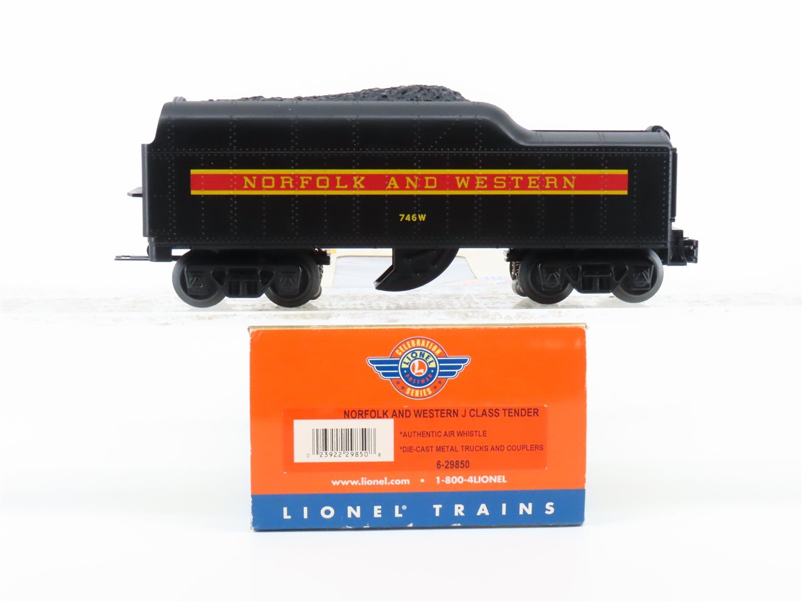 O 3-Rail Lionel 6-29850 N&W Norfolk & Western J Class Steam Tender w/ Whistle