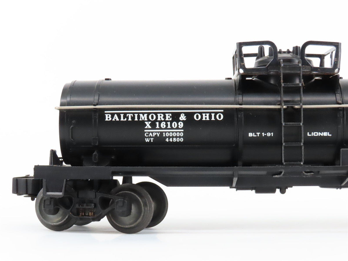 O Gauge 3-Rail Lionel 6-16109 B&amp;O Baltimore &amp; Ohio Single Dome Tank Car #X16109