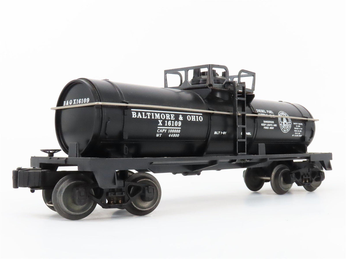 O Gauge 3-Rail Lionel 6-16109 B&amp;O Baltimore &amp; Ohio Single Dome Tank Car #X16109