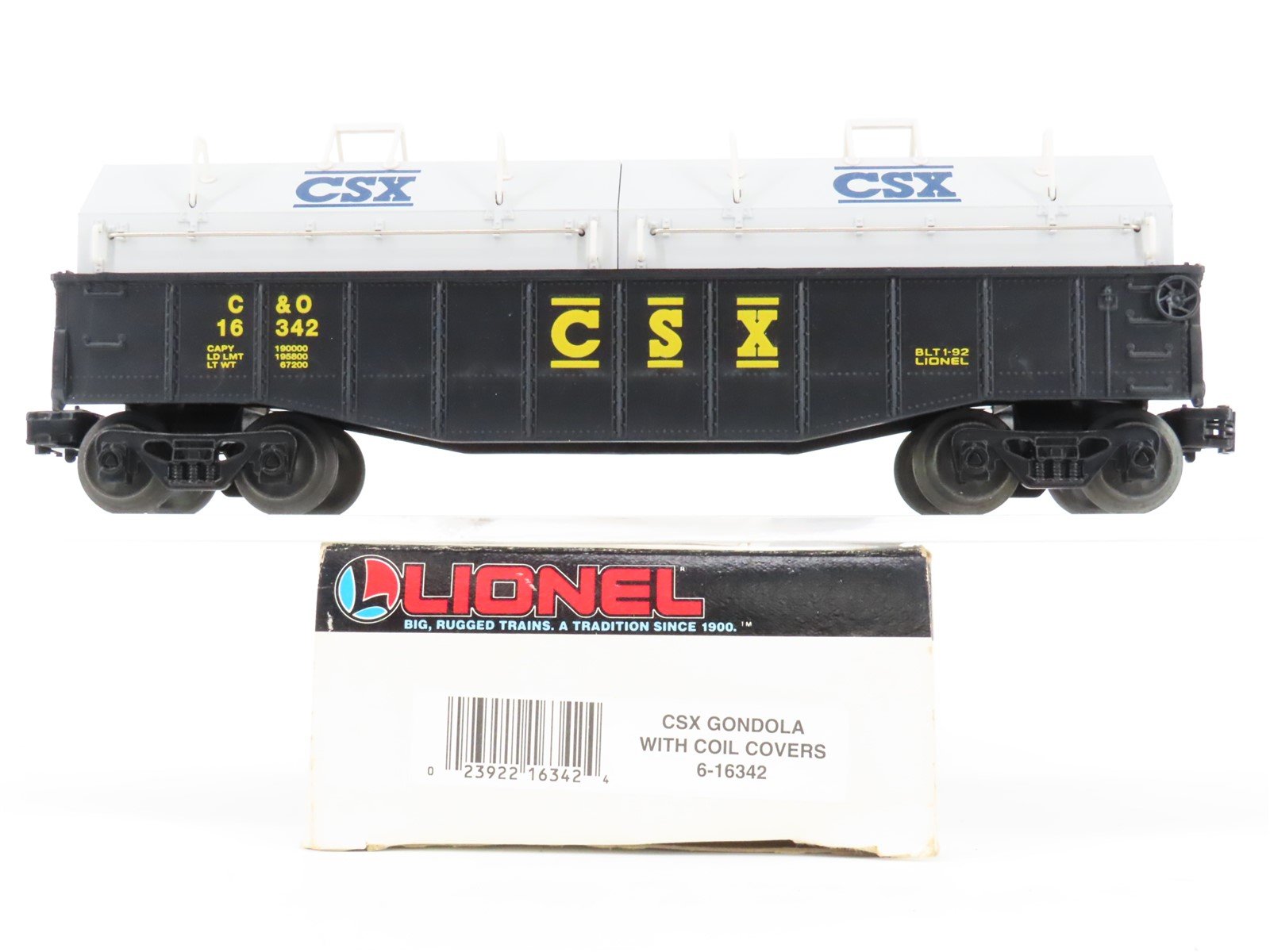 O Gauge 3-Rail Lionel 6-16342 CSX Gondola #16342 w/ Coil Covers