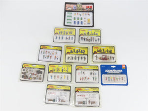 LOT of 12 HO Scale Model Power/Woodland Secnics People Figures & Accessory Packs