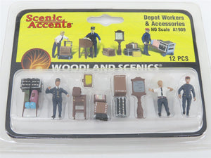 LOT of 12 HO Scale Model Power/Woodland Secnics People Figures & Accessory Packs