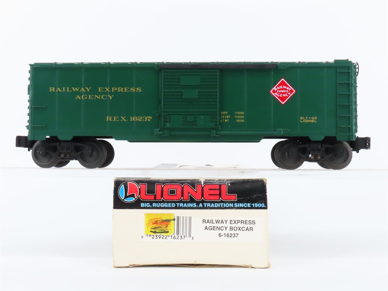 O Gauge 3-Rail Lionel 6-16237 REX Railway Express Agency Box Car #16237