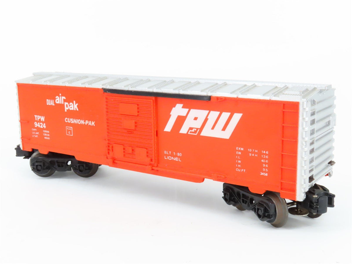 O Gauge 3-Rail Lionel 6-9424 TPW Toledo Peoria &amp; Western Box Car #9424