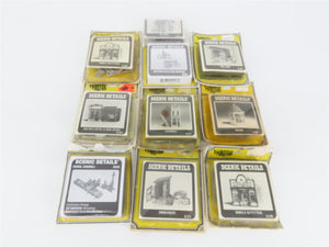 LOT of 10 HO Scale Woodland Secnics Buildings & People Scenes