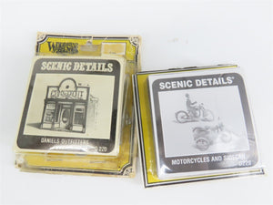 LOT of 10 HO Scale Woodland Secnics Buildings & People Scenes