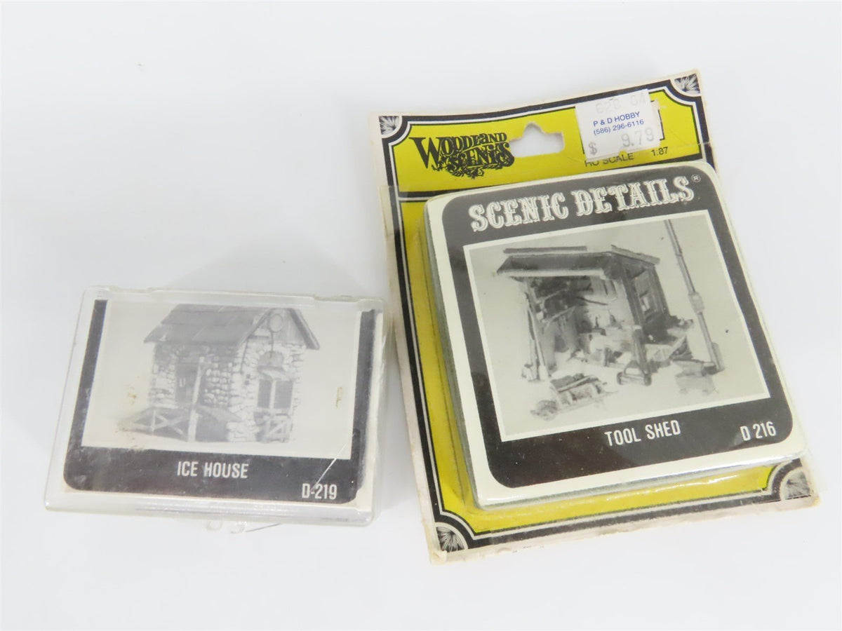 LOT of 10 HO Scale Woodland Secnics Buildings &amp; People Scenes