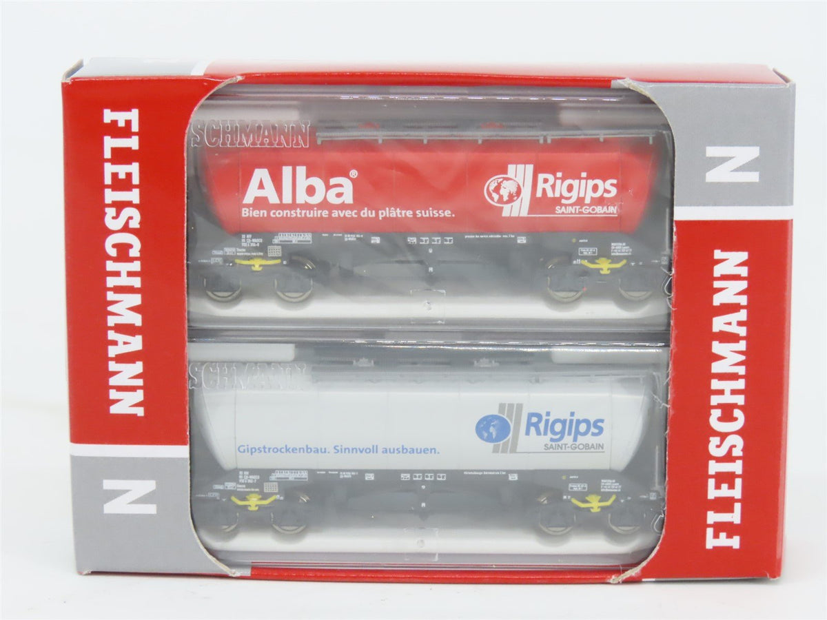 N Scale Fleischmann 848904 Rigips Silo Wagon 2-Pack