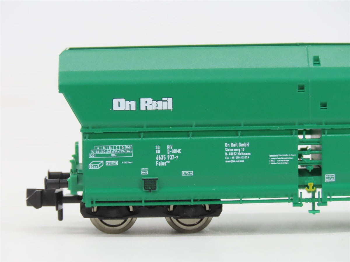 N Scale Fleischmann 852327 On Rail Hopper Wagon 2-Pack