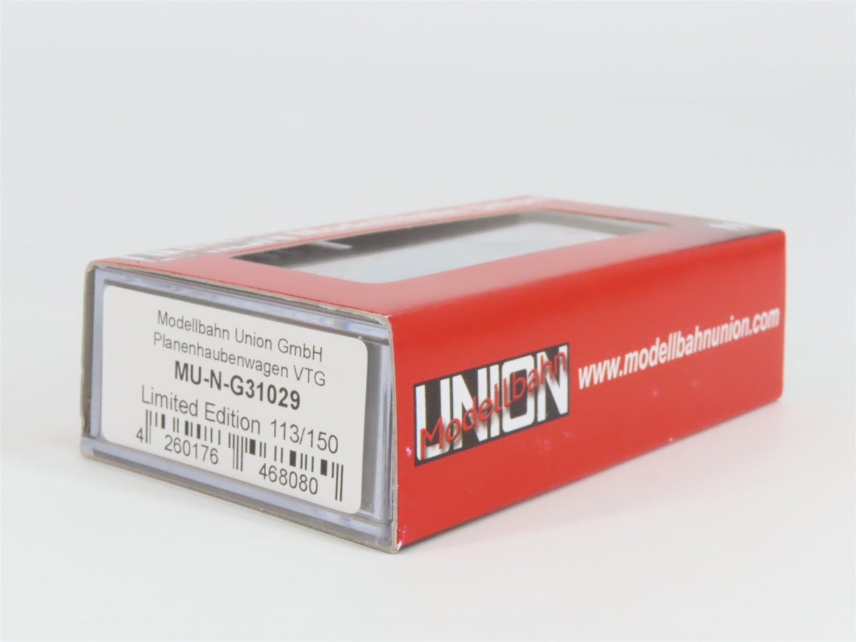 N Scale Modellbahn Union MU-N-G31029 VTG Tarpaulin Hood Wagon