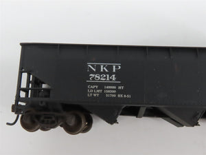 LOT of 9 HO NKP/NYC/CB&Q/WM 2 & 3-Bay Hopper Cars w/Loads WEATHERED