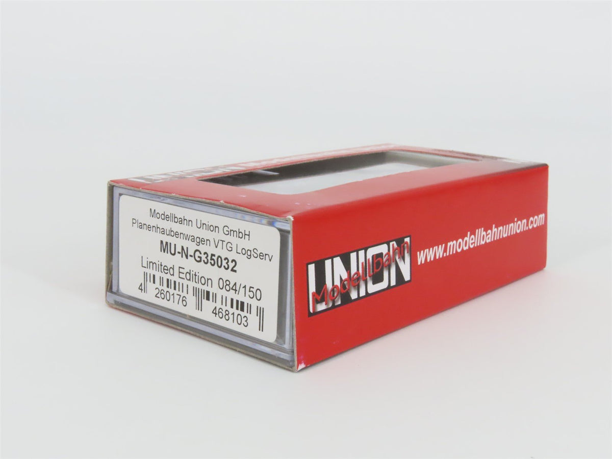 N Scale Modellbahn Union MU-N-G35032 VTG LogServ Tarpaulin Hood Wagon