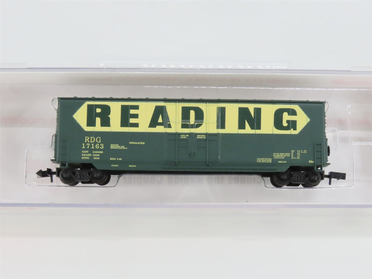 N Scale Roundhouse 82015 RDG Reading 50&#39; Hi-Cube Plug Door Box Car #17163