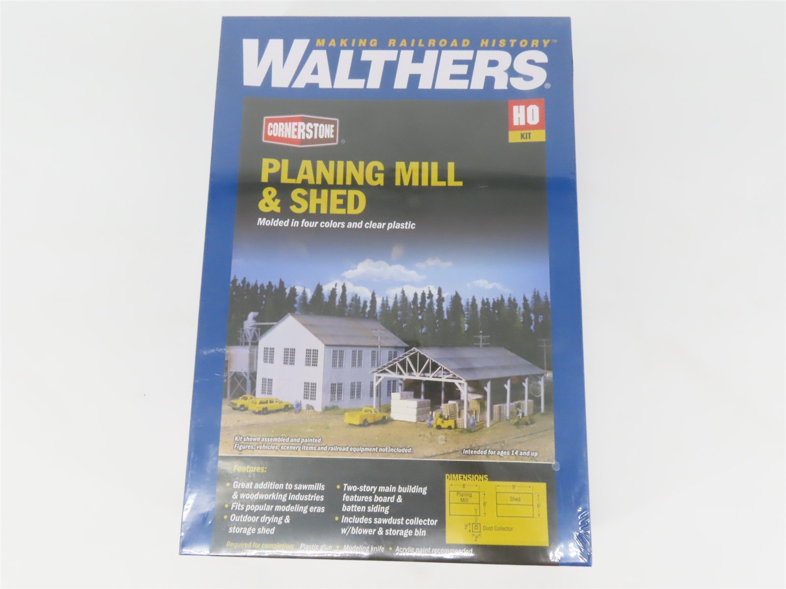 HO Walthers Cornerstone Kit 933-3059 Planing Mill & Shed - SEALED