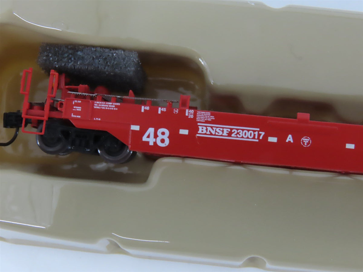 N Scale Athearn 17215 BNSF Railway Husky Stack 3-Unit Drawbarred #230017