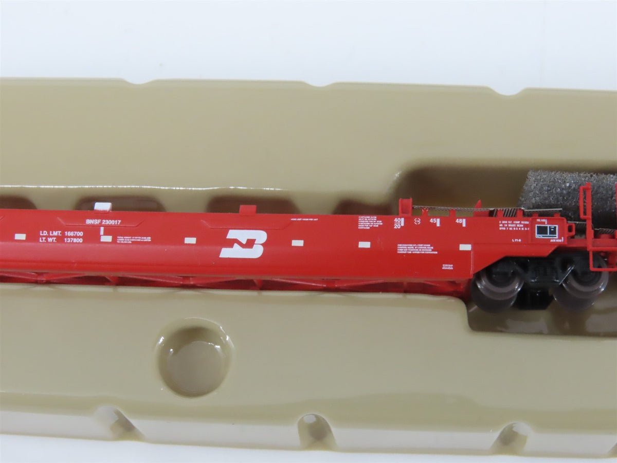 N Scale Athearn 17215 BNSF Railway Husky Stack 3-Unit Drawbarred #230017