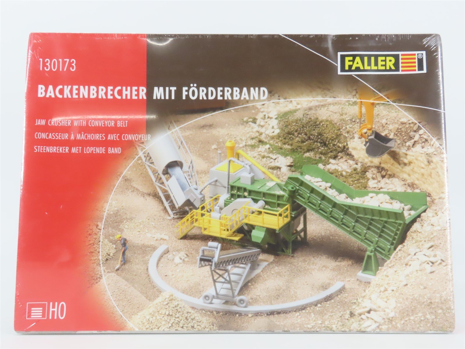 HO Scale Faller Kit 130173 Jaw Crusher with Conveyor Belt - SEALED