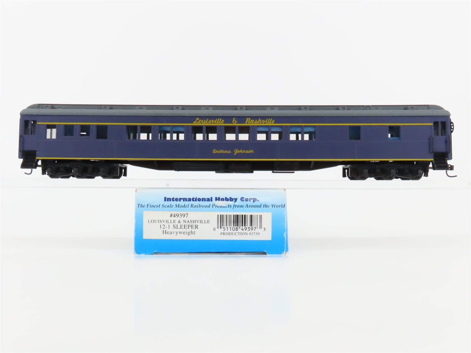 HO Scale IHC Premier Series 49397 L&N 12-1 Sleeper Passenger "Andrew Johnson"