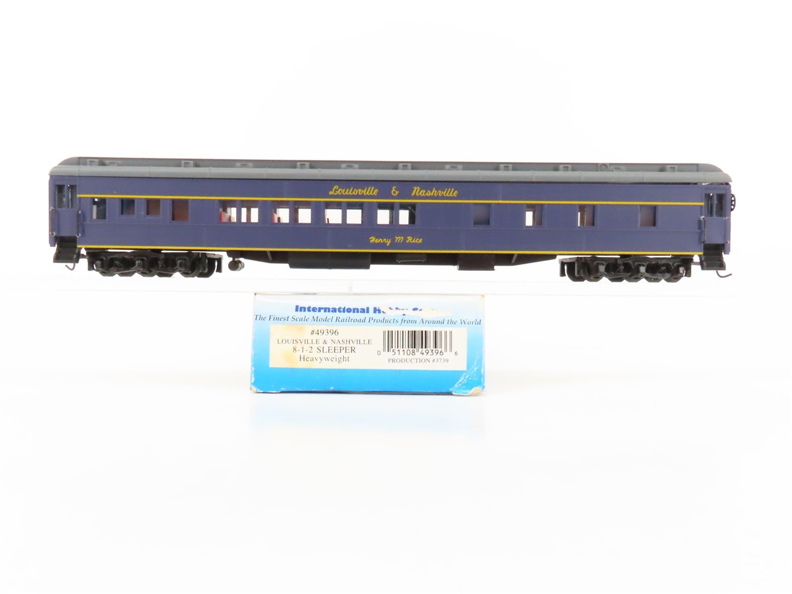 HO Scale IHC Premier Series 49396 L&N HW 8-1-2 Sleeper Passenger "Henry M Rice"