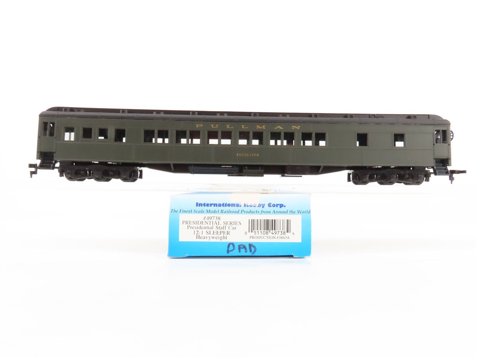 HO Scale IHC Premier Series 49738 HW 12-1 Presidential Staff Sleeper Passenger