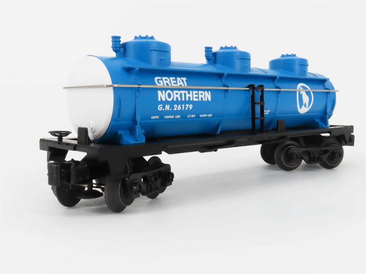O Gauge 3-Rail Lionel 6-26179 GN Big Sky Blue 3-Dome Tank Car #26179