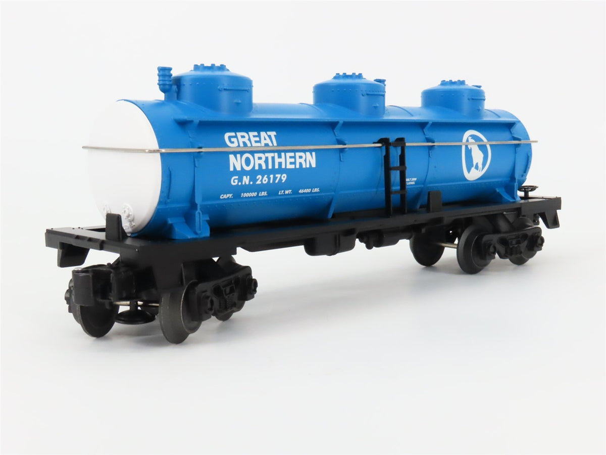 O Gauge 3-Rail Lionel 6-26179 GN Big Sky Blue 3-Dome Tank Car #26179