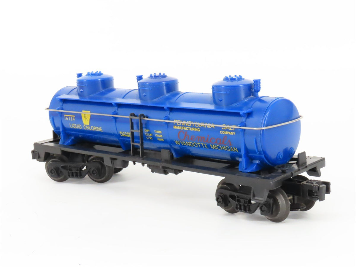 O Gauge 3-Rail Lionel 6-16124 PRR Pennylvania Salt 3-Dome Tank Car #16124