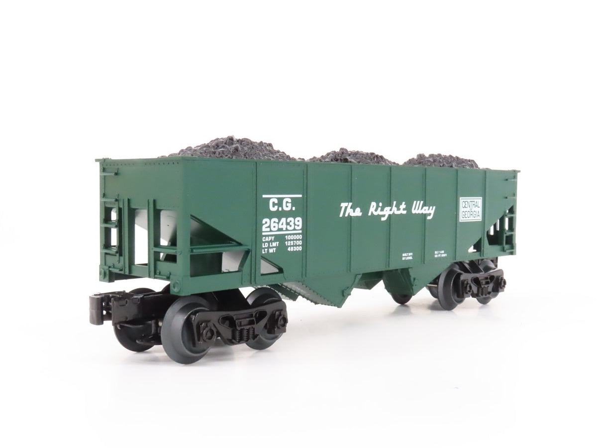 O Gauge 3-Rail Lionel 6-26439 CG Central of Georgia Hopper w/ Coal Load #26439