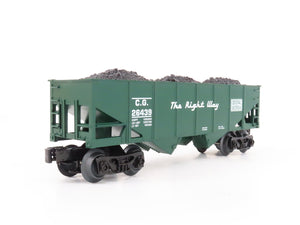 O Gauge 3-Rail Lionel 6-26439 CG Central of Georgia Hopper w/ Coal Load #26439