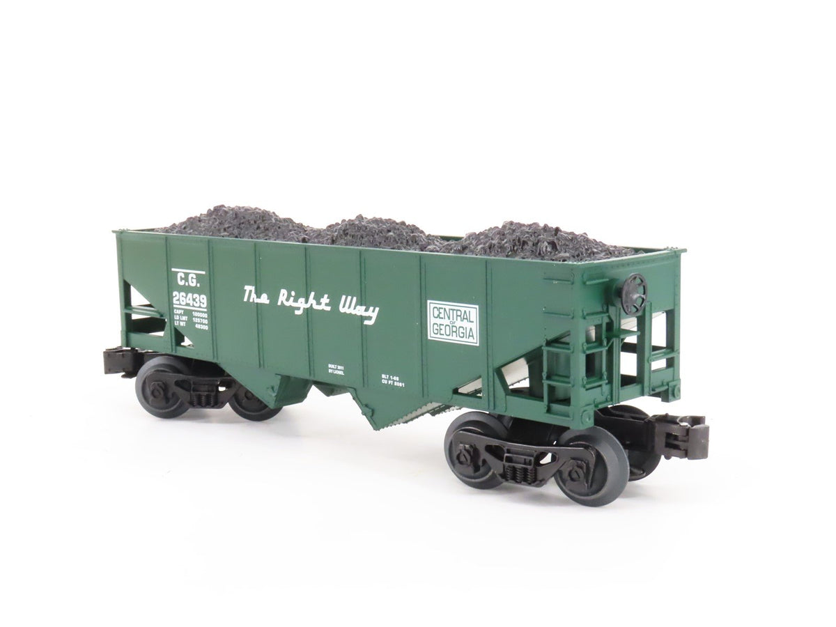 O Gauge 3-Rail Lionel 6-26439 CG Central of Georgia Hopper w/ Coal Load #26439