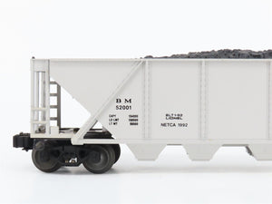 O Gauge 3-Rail Lionel 6-52001 NETCA BM Boston & Maine 4-Bay Hopper w/Load #52001