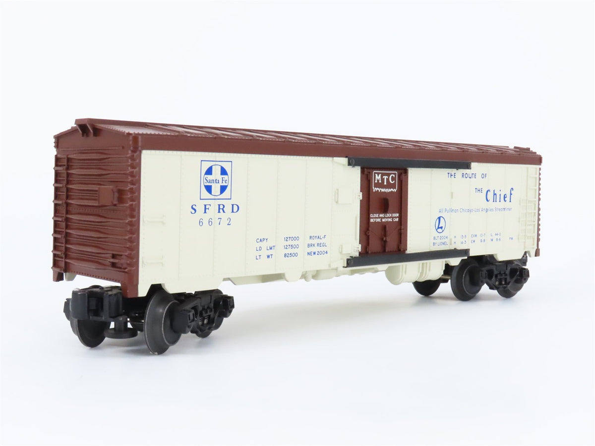 O Gauge 3-Rail Lionel 6-19564 SFRD Santa Fe Route of the Chief Reefer #6672