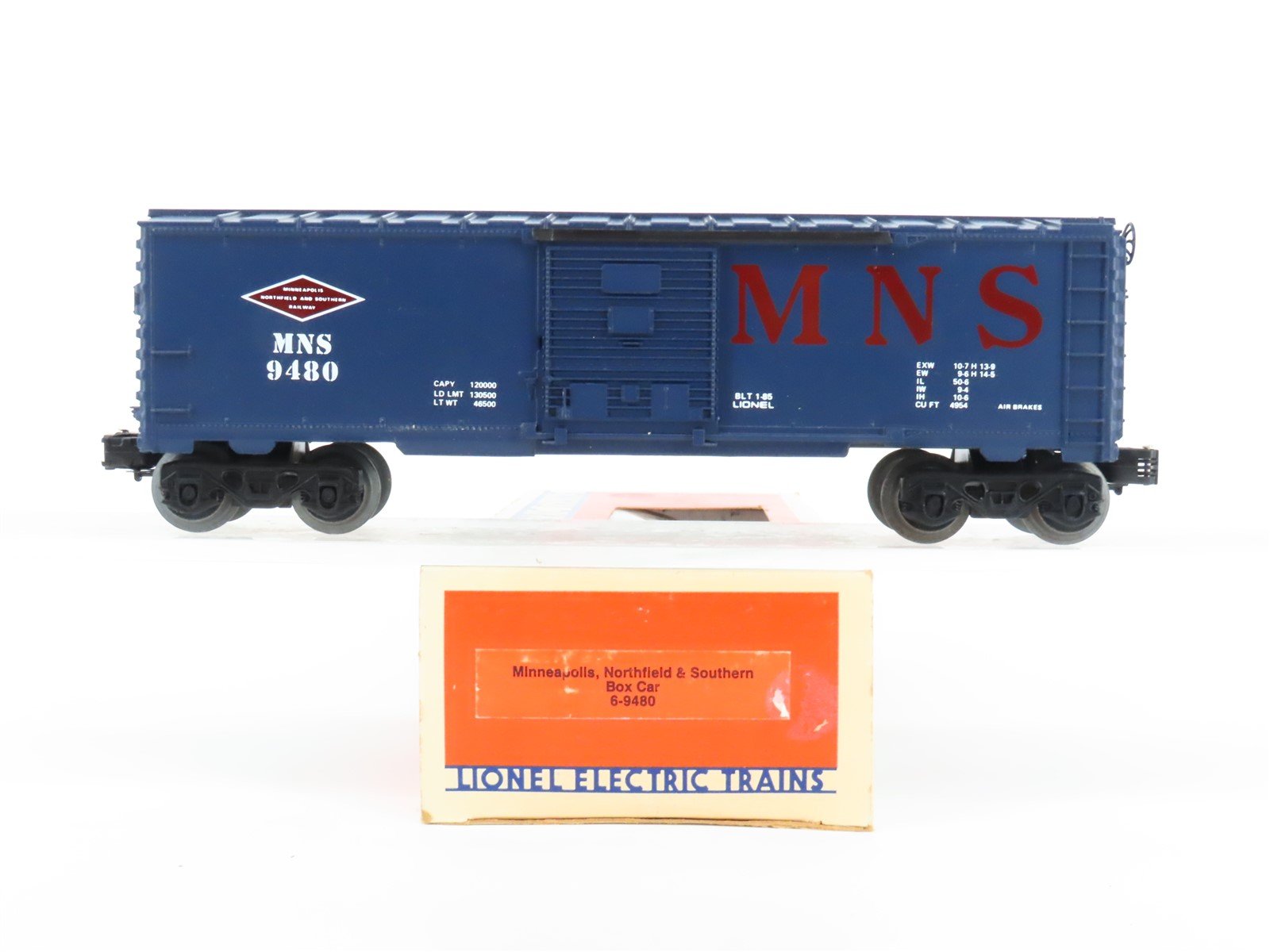 O Gauge 3-Rail Lionel 6-9480 MNS Minneapolis, Northfield & Southern Boxcar 9480