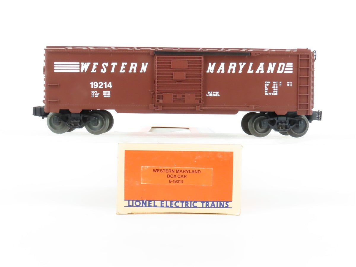 O Gauge 3-Rail Lionel 6-19214 WM Western Maryland Single Door Boxcar #19214