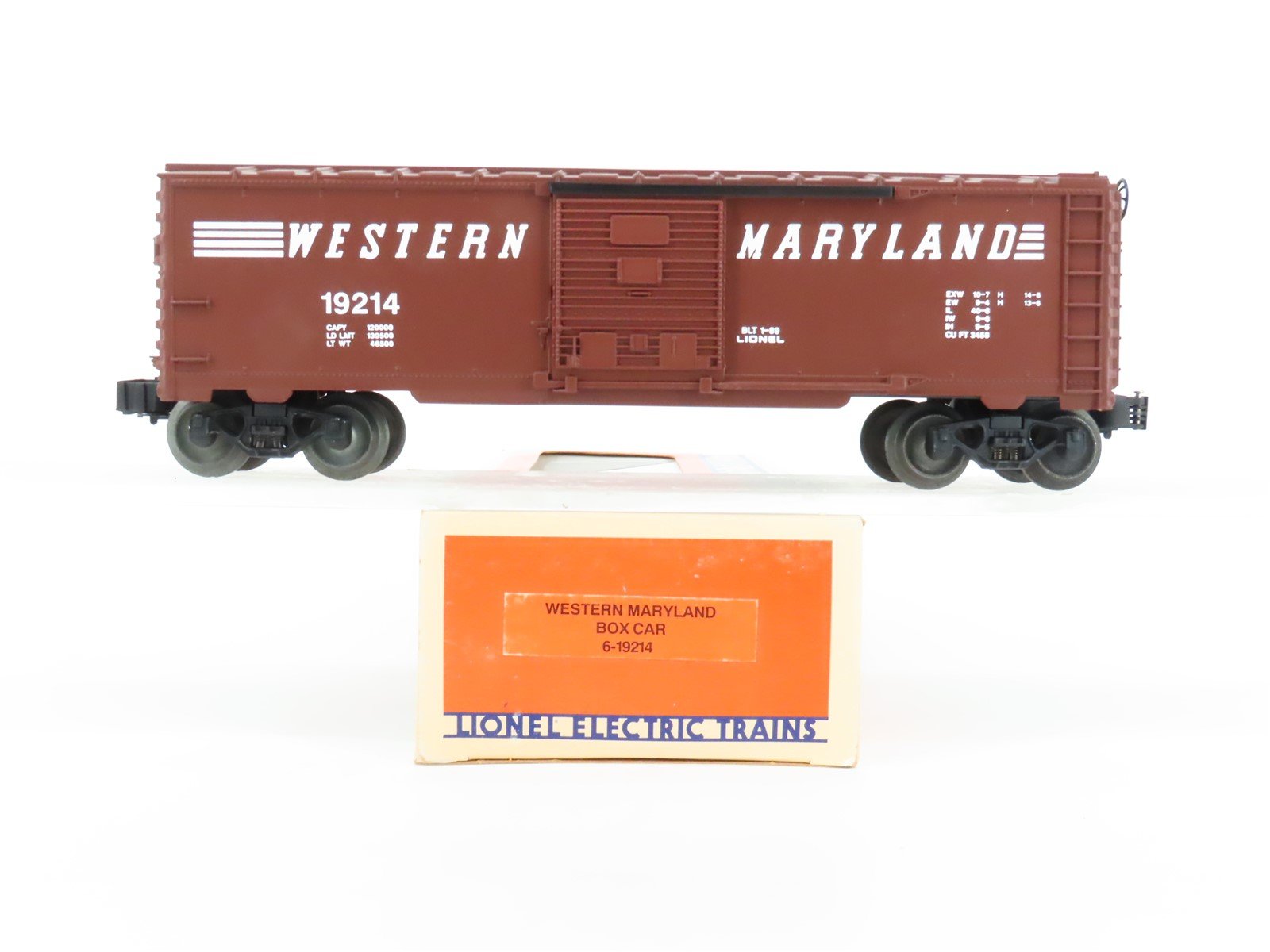 O Gauge 3-Rail Lionel 6-19214 WM Western Maryland Single Door Boxcar #19214