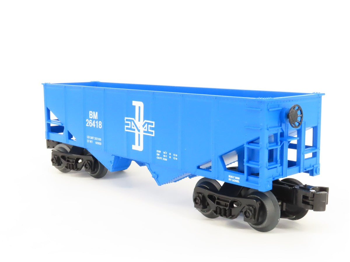 O Gauge 3-Rail Lionel 6-26418 B&amp;M Boston &amp; Maine 2 Bay Hopper #26418