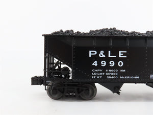 O Gauge 3-Rail Lionel 6-17070 Die-Cast P&LE 2-Bay Hopper W/ Load #4990
