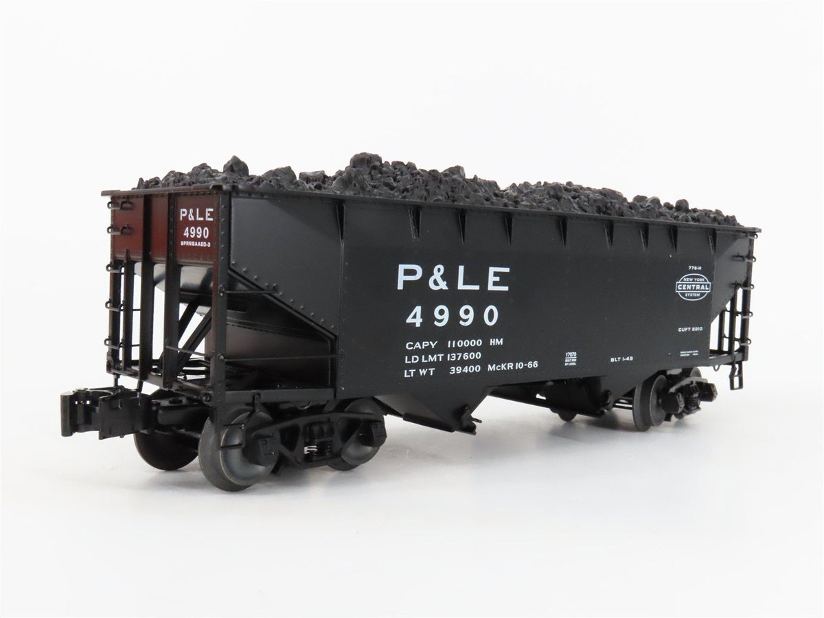 O Gauge 3-Rail Lionel 6-17070 Die-Cast P&amp;LE 2-Bay Hopper W/ Load #4990