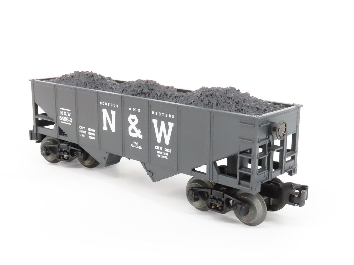O Gauge 3-Rail Lionel 6-16436 N&amp;W Norfolk &amp; Western 2-Bay Hopper w/Load 6456-2
