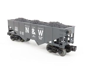 O Gauge 3-Rail Lionel 6-16436 N&W Norfolk & Western 2-Bay Hopper w/Load 6456-2