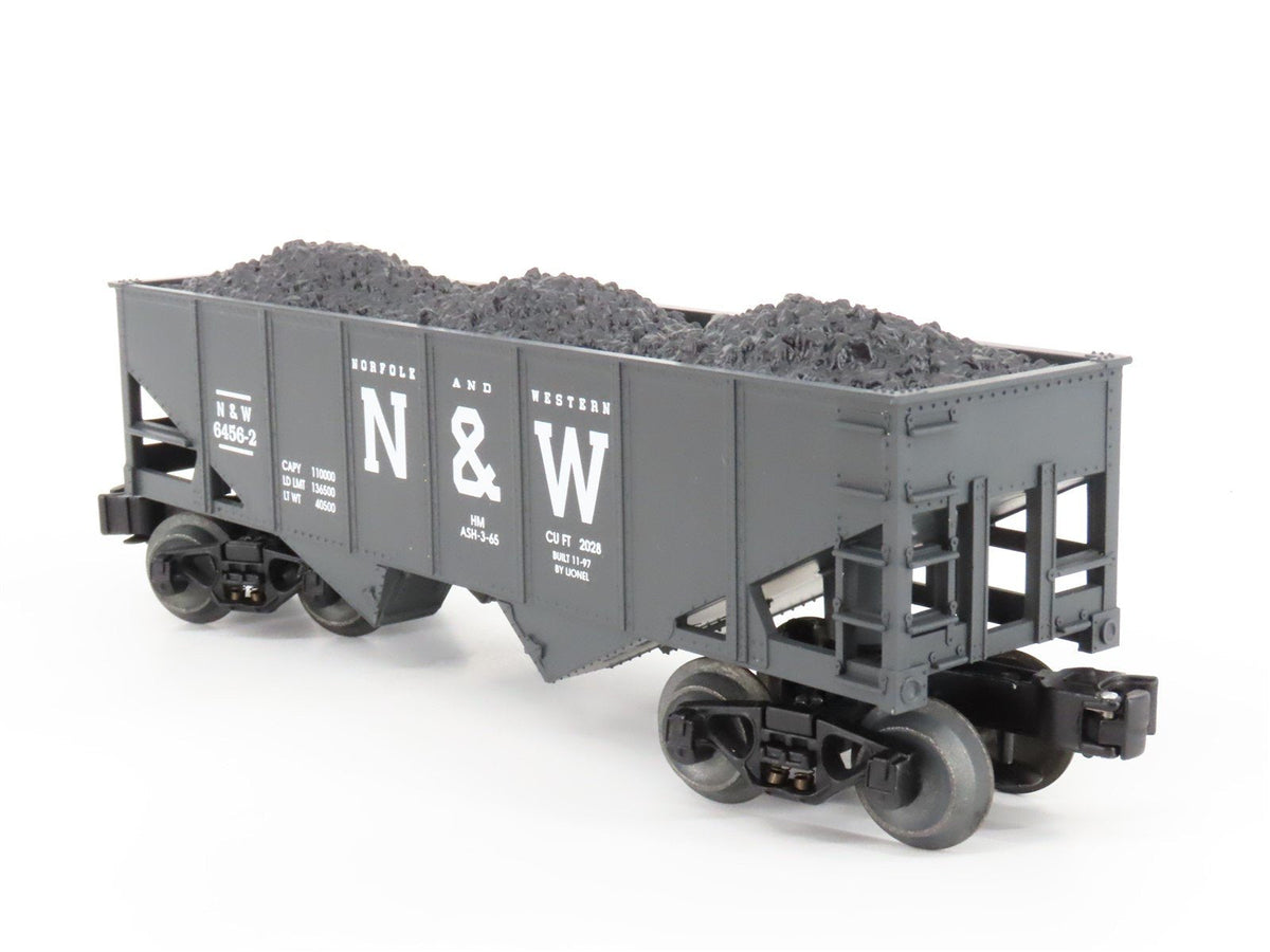 O Gauge 3-Rail Lionel 6-16436 N&amp;W Norfolk &amp; Western 2-Bay Hopper w/Load 6456-2
