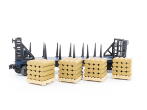 O Gauge 3-Rail Lionel 6-26307 Chessie System Flatcar w/Bulkheads & Load #26307