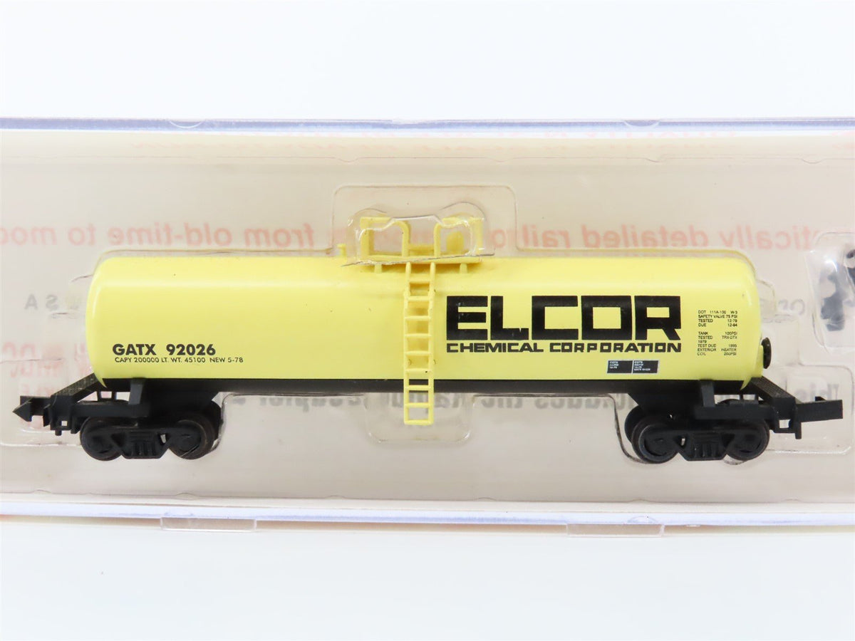 N Scale Roundhouse 8383 GATX Elcor Chemical 50&#39; Modern Tank Car #92026