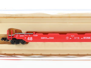 N Scale Roundhouse 8473 GBRX Greenbrier Husky-Stack Car #2560