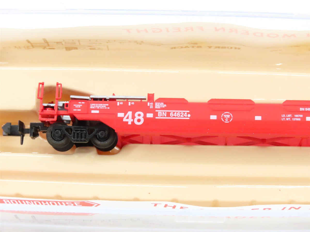 N Scale Roundhouse 8474 BN Burlington Northern Husky-Stack Car #64624