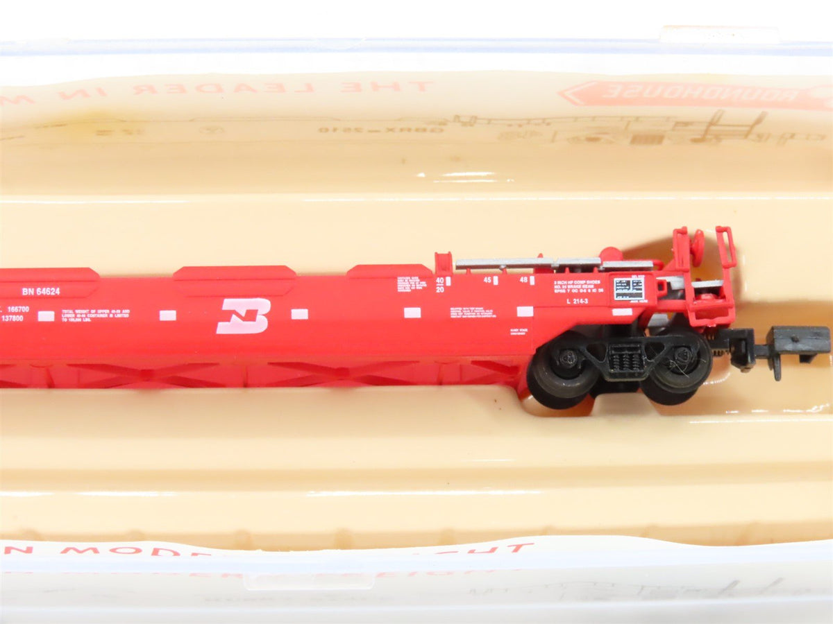 N Scale Roundhouse 8474 BN Burlington Northern Husky-Stack Car #64624
