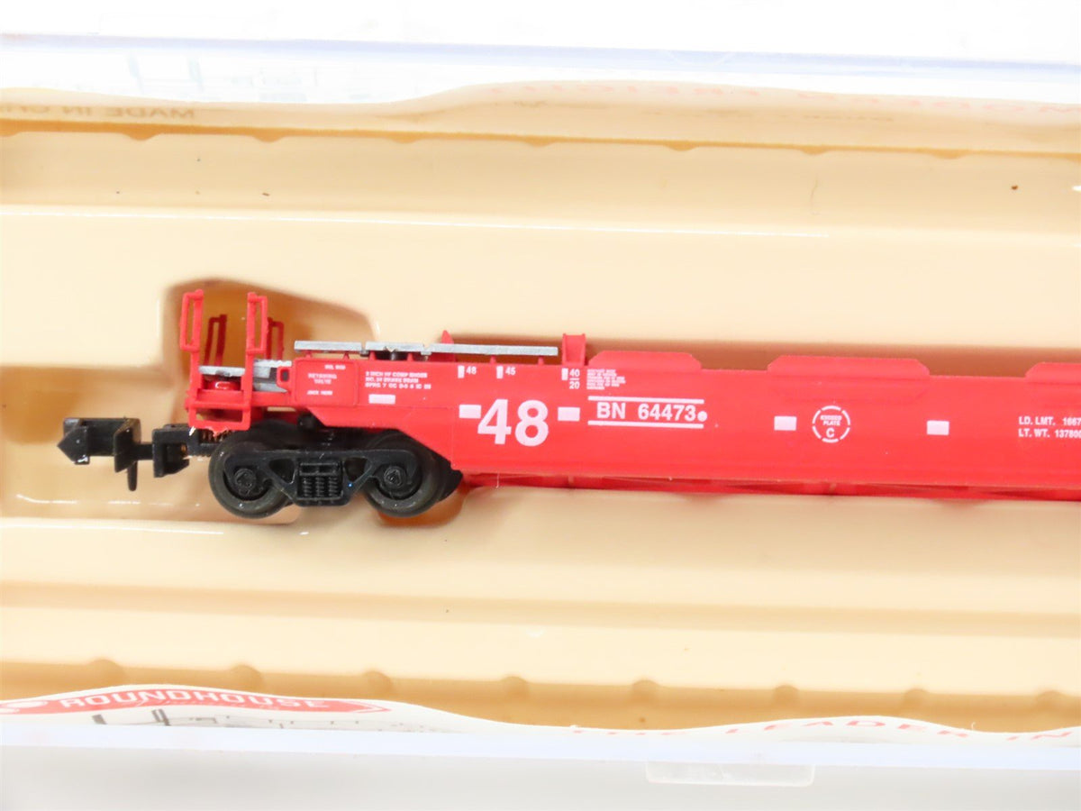 N Scale Roundhouse 8474 BN Burlington Northern Husky-Stack Car #64473